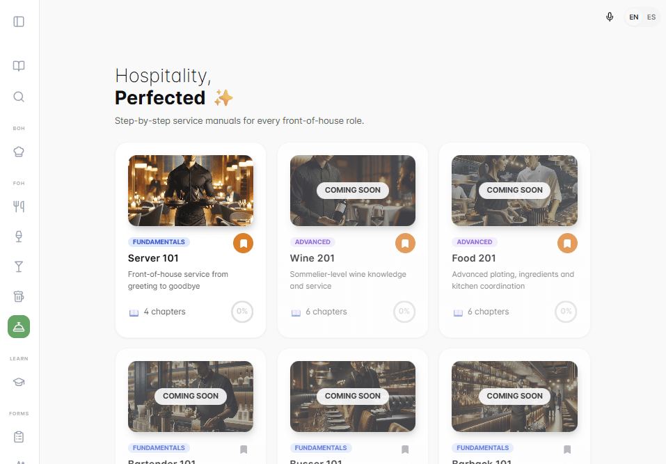 Tastly Training Programs